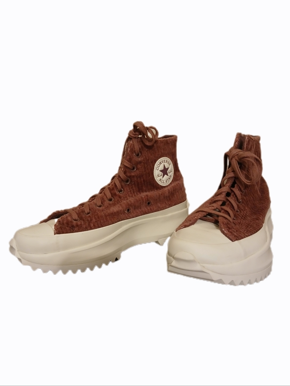 Converse 10 Platform Run Star Hike Chunky High-Top Mauve Purple Corduroy Shoes
